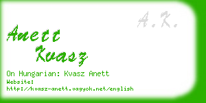 anett kvasz business card